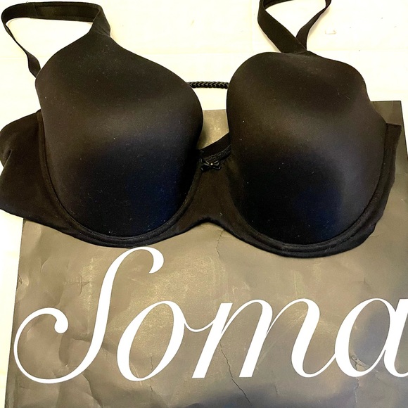 Embraceable full coverage bra by Soma in size 40 DDD. Black. - Picture 1 of 6